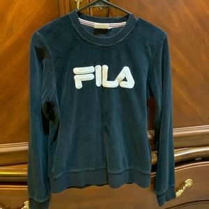 FILA black velour sweatshirt